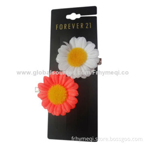 Fashion decorative fabric daisy hair clips for kidsNew
